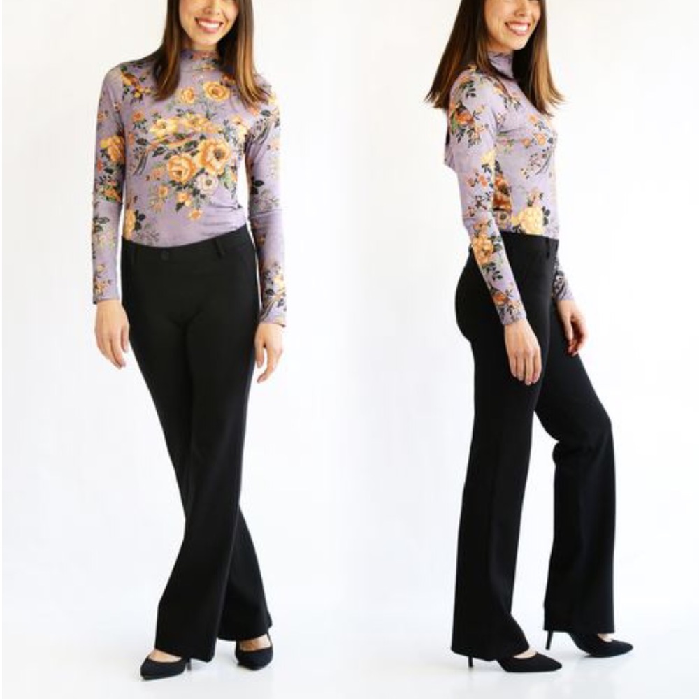 Betabrand black yoga dress pants